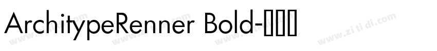 ArchitypeRenner Bold字体转换